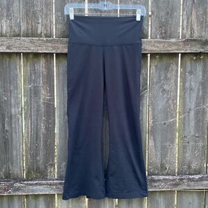 Prana Split Hem Black Cropped Leggings | XS